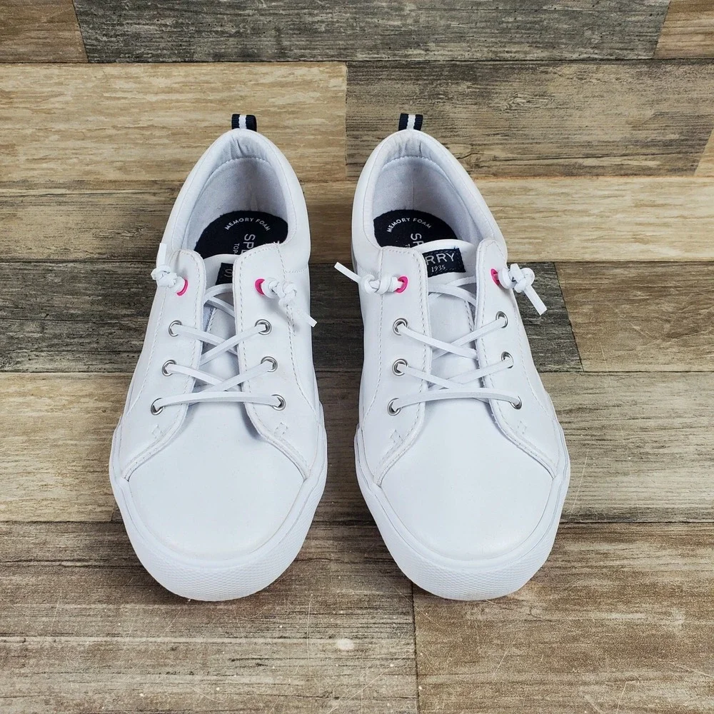 Sperry Pier Boat Shoes Kids Sz 4.5 Low Top Sneakers (WORN 1X)